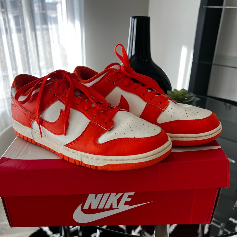 Nike Dunk Low Retro in Pale Ivory and Safety Orange Size 11
